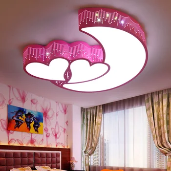 Yatak odası lambası Sıcak Romantik Led Tavan Lambası Kız Pembe Düğün Odası Lamba Alien Kalp Şeklinde Odası Tavan Lambası