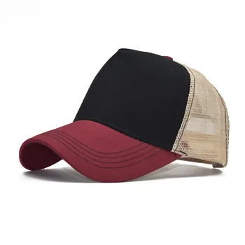Yaz beyzbol şapkası Net Erkekler ve Kadınlar Şapka Düz Renk Özel veya Nakış