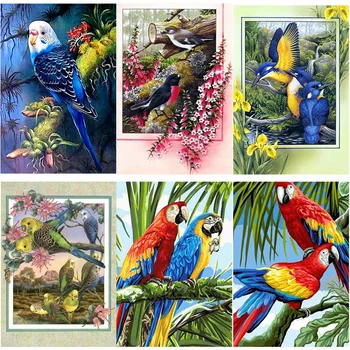 Yeni 5D DİY Elmas Boyama Manuel Hediye Papağan Elmas Nakış Hayvan Çapraz Dikiş Tam Kare Yuvarlak Matkap El Sanatları Ev Dekorasyonu