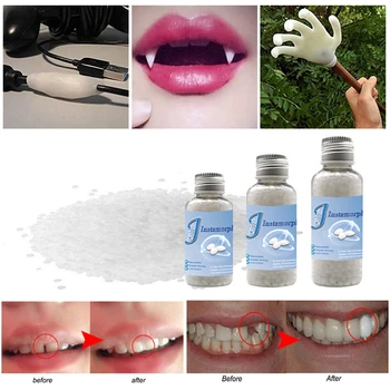 Yeni Geçici Diş Tamir Kalıplanabilir Diş Katı Jel Yapıştırıcı Sahte Diş Makyaj Dolum Düzeltme Cadılar Bayramı Korkunç Temalı Parti