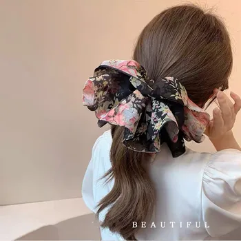 Yeni Moda Çiçek Kumaş Boy Scrunchies Kadınlar Kızlar için Düz Renk Saç Halat Elastik saç bandı Saç Kravat saç aksesuarları