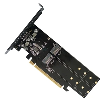 Yeni PCIe M2 Adaptör Kartı PCIe X16 4 Port M2 NVME M Anahtar SSD Dönüştürücü M. 2 PCI Express X16 Adaptörü RAID Genişletme Kartı