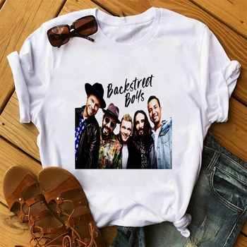 Yeni Varış 2022 Serin Kadın Giyim Backstreet Boys Grafik Baskı Tişörtleri Femme Harajuku Gömlek Hip Hop Müzik Aşk T Shirt
