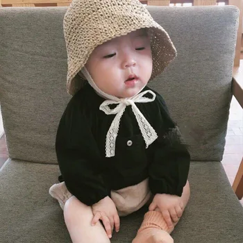 Yeni Yaz güneş şapkası Hasır Şapka İnce Kesit çocuk Balıkçı Şapka Erkek Kız Sevimli Nefes Bebek Kafa Aksesuarları Moda Şapka