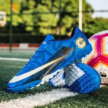 Yeni Çocuk Futbol Cleats Ayakkabı Yetişkin Erkek Çim Futbol Sneakers Açık Uzun Sivri Eğitim futbol ayakkabısı Erkekler chuteira campo