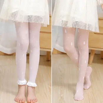 Yeni çocuk tayt kız külotlu çorap beyaz dans Çorapları anti-boncuklanma Külotlu Çorap