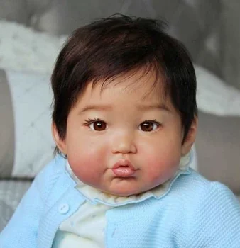 Yeniden doğmuş Kiti 22 İnç Gerçekçi Bebek Bebek Kiti Gerçek Yumuşak Dokunmatik Vinil Boyasız Bitmemiş Bebek Parçaları DIY Boş Bebek Kiti Çocuk Oyuncak