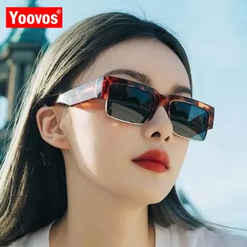 Yoovos Vintage Kare Güneş Kadınlar 2023 Lüks Tasarımcı güneş gözlüğü Erkekler Basit Marka Gözlük Retro Moda Seksi Gafas De Sol