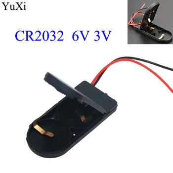 YuXi 5 ADET CR2032 Düğme Düğme Pil Pil Soket Tutucu Kılıf Kapak İle ON/OFF Anahtarı 3V X1 x2 6V pil saklama kutusu