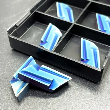 Yüksek kaliteli KNUX160405R nano mavi Karbür Uçlar Dış Torna Araçları CNC torna Kesme Aletleri İçin Uygun Çelik İşleme