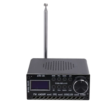 Yükseltildi ATS-20 SI4732 Tüm Bant Radyo Alıcısı FM AM (MW & SW) SSB (LSB ve USB) İle Pil + Anten + Hoparlör + Kılıf