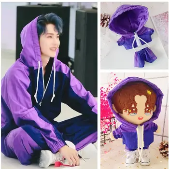 Yıbo Wang Hip-Hop sokak dans 20 cm bebek günlük giysi kazak sırt çantası şapka pantolon ile aynı giysi Karakter fan hediyeler