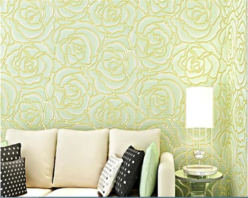 beibehang papel de parede Modern minimalist 3 gül çiçek dokunmamış yatak odası oturma odası TV arka plan duvar kağıdı hudas güzellik