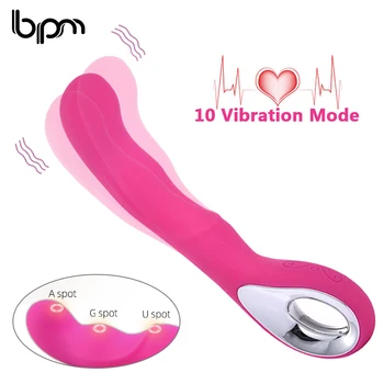 bpm 10 Çeşit Vibratörler Kadın Seks Oyuncakları Yapay Penis Yetişkin Titreşim USB Şarj Vajina Klitoris G Noktası Masaj Seks Oyuncakları Kadınlar için