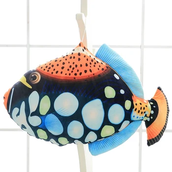 büyük peluş renkli balık oyuncak dolması kirpi balığı yastık doğum günü hediyesi yaklaşık 65 cm