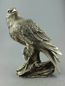 dekorasyon bronz fabrika satış mağazaları Tibet Gümüş Koleksiyon Dekore Eski İşi Tibet Gümüş Carve Kartal On & Heykeli
