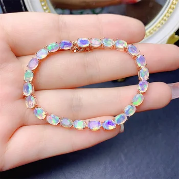kadınlar için 925 ayar gümüş bilezik Renk Opal Uzatma bilezik ücretsiz hediye kutusu lüks takı düğün nişan takı