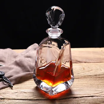 lüks en kaliteli kristal cam kurşunsuz viski sürahi likör veya scotch bourbon şarap 200901-08
