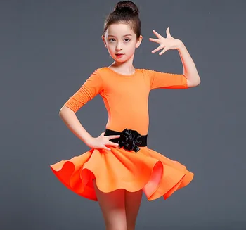 Çocuklar Kızlar için dans elbiseler Latin Dans Elbise Akşam Parti Sahne Performansı Giyim püskül Balo Salonu Yarışması Kostümleri