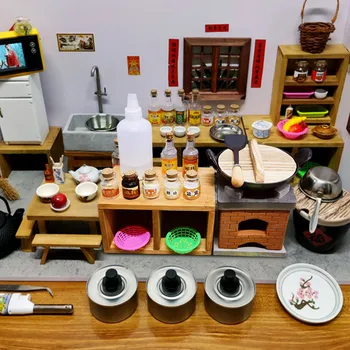 Çocuklar Mini Mutfak Minyatür Ürünler Mutfak Oyuncaklar Taşınabilir Oyun Gıda Montessori Oyuncaklar mutfak fırını Seti Paketi Oyuncaklar Kızlar İçin