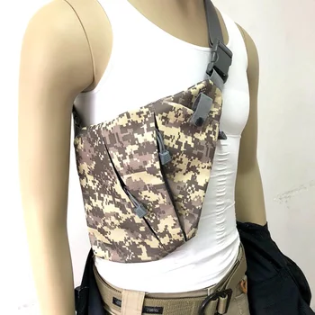 Çok fonksiyonlu Taktik Depolama Gun Çanta Kılıf erkek Sol Sağ Naylon omuzdan askili çanta Tek Kayış Göğüs Çantası Avcılık