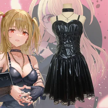 Ölüm Notu Misa Amane Cosplay Seksi Siyah Elbise Anime Festivali Kadınlar İçin Karnaval Performans Parti Oyunu Giyim