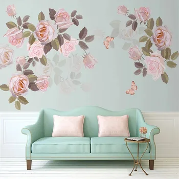 Özel 3D Duvar Kağıdı Pastoral Çiçekler Oturma Odası TV Arka Plan duvar tablosu Oturma Odası TV Kanepe Ev Papel De Parede
