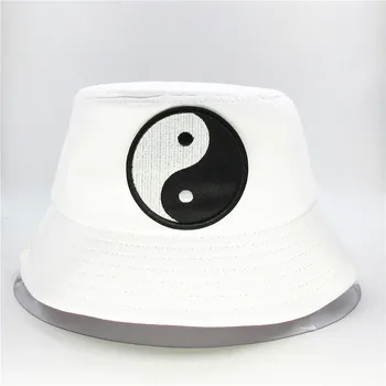 çin Tai Chi nakış pamuk Kova Şapka Balıkçı Şapka açık seyahat şapka güneşlikli kep Şapkalar çocuk erkek Kadın 140