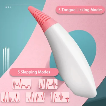 Şarj edilebilir Parmak Alkışlar Vibratör Yapay Penis Klitoris Kadınlar için Dil Yalama Titreşimli Güçlü kadın için vibratör Titreşimli Makine