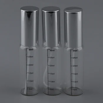 Şeffaf Parfüm Şişeleri (30ml, 3 adet), Seyahat Doldurulabilir Parfüm Atomizer Sprey Şişesi, Koku Boş Şişe Ölçekli