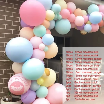 Şeker Balon Garland Mutlu Yıllar Parti Dekorasyon Bebek Düğün Doğum Günü Duş Kemer Balon Bebek Duş Set Macaron 