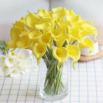 30 Adet Yapay Lateks gelinçiceği Çiçekler Gerçek Dokunmatik Köpük Çiçek Düğün Gelin Buketi Ev Masa Dekorasyon Parti Malzemeleri