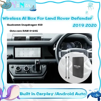 Android Carplay Land Rover Defender 2019 İçin 2020 Mini Kablosuz AI Kutusu Qualcomm 450 Araba Akıllı Kutusu Tak ve Çalıştır Netflix Video